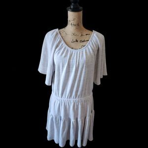 Chelsea & Violet Mini Dress Womens XL Flutter Sleeve Ruffle Beachy Casual Summer